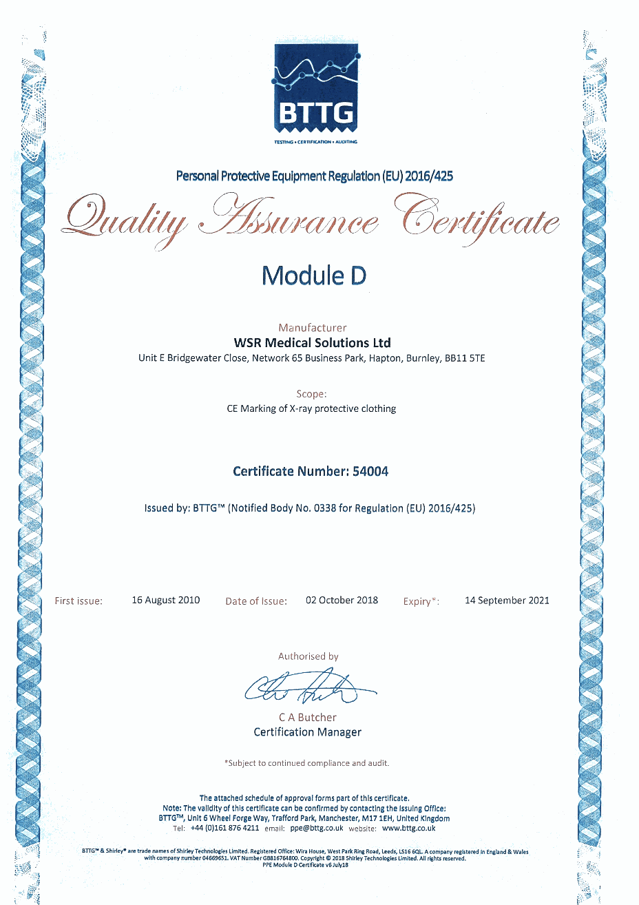 module D CE certificate 
