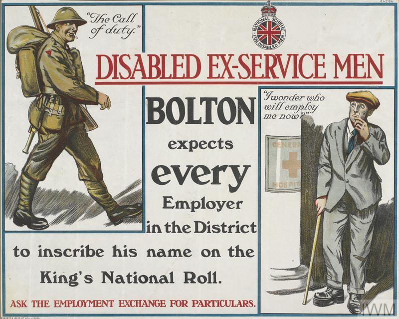 disabled ex-service men newspaper post
