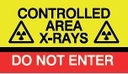 Wall-Mounted LED Warning Lightbox Do Not Enter Yellow and Red