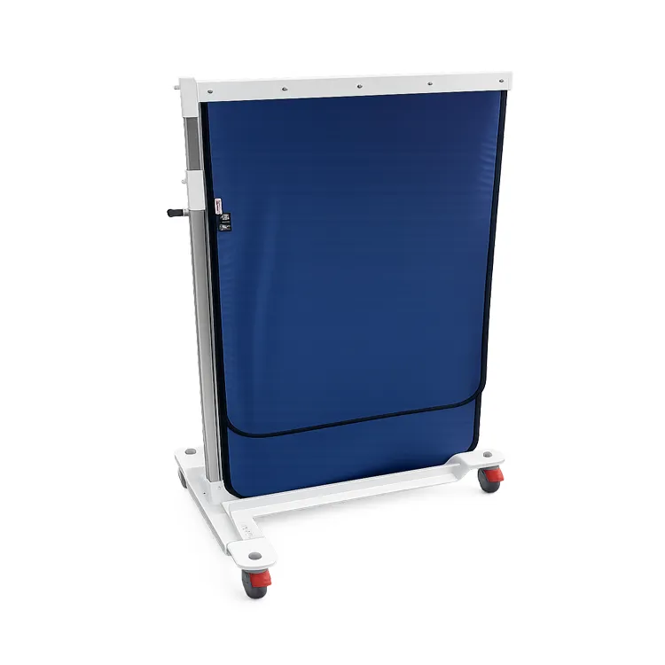 Mobile Radiation Protection Screen: 2 Panel 'L' Type Screen