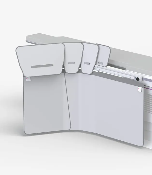 Lower Body Table Shield - 162cm (Overlapping Panels, Fold Down, Fold Down, 10 x 25 x 350 mm)