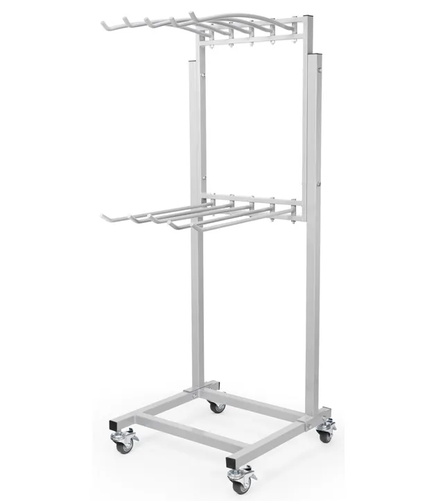 [HA10DD] Skirt and Vest Mobile Apron Rack